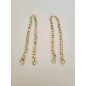 Unbranded Replacement Strap Set‎ Of 2 Short Purse Bag Gold Chain Metal 18" Long